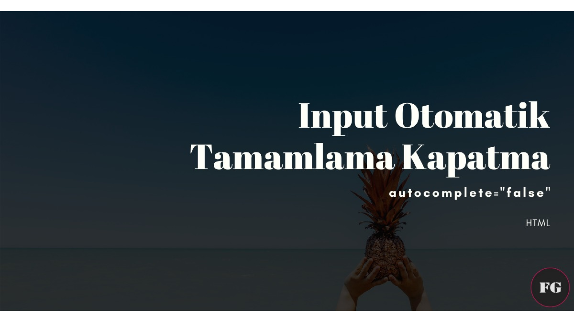 Input Otomatik Tamamlama Kapatma