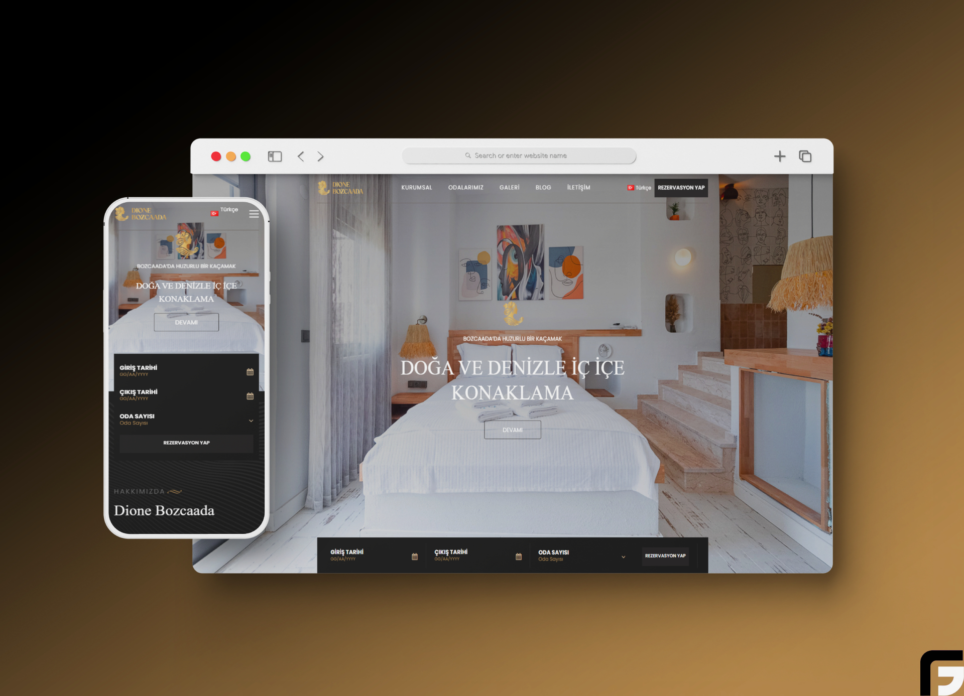 Dione Bozcaada Butik Otel - Tanıtım ve Rezervasyon Web Sitesi